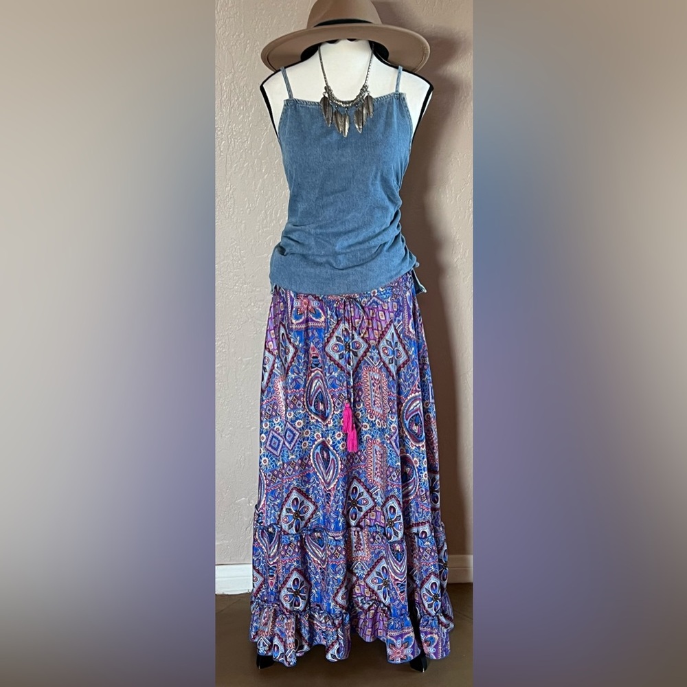 Chelsea & Theodore Bohemian Maxi Skirt